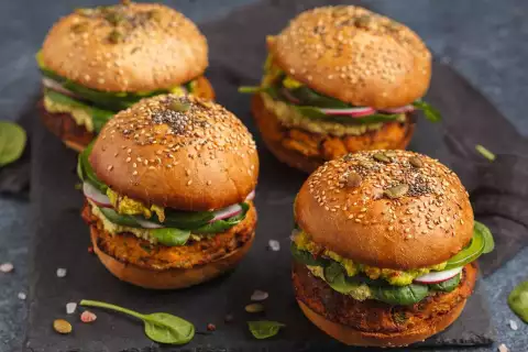 GoodSesame - Veggie burger Image de Veggie burger, recette GoodSesame un app de repas santé