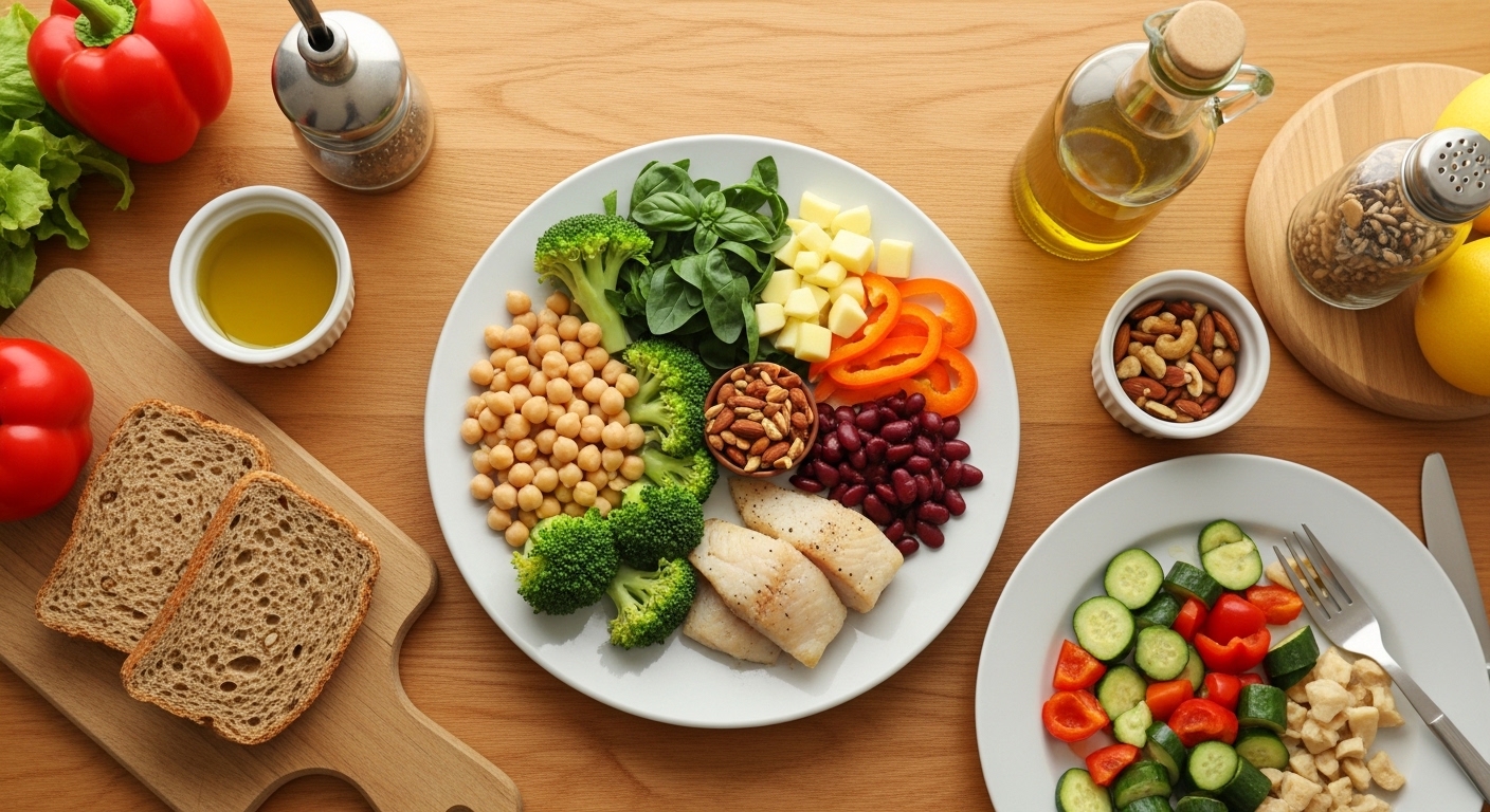 Repas sain et coloré pour faire baisser son cholesterol naturellement